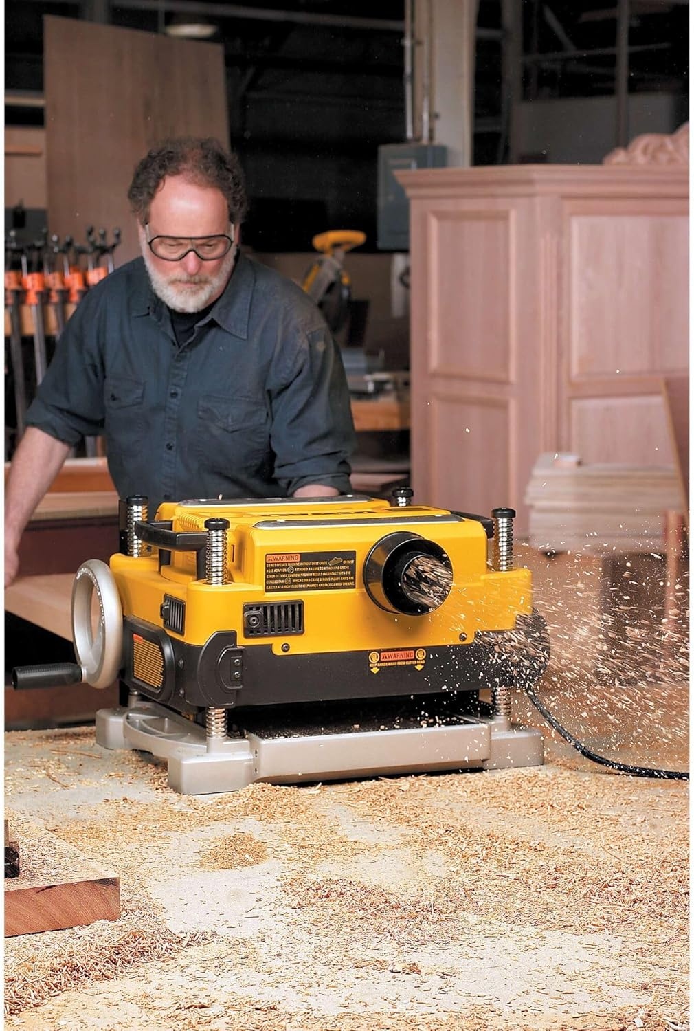 image:imageDEWALT Thickness Planer 13inch Wood Planer Three Knife Two Speed 15 Amp 20000 RPM Motor DW735X2Speed Planer 13