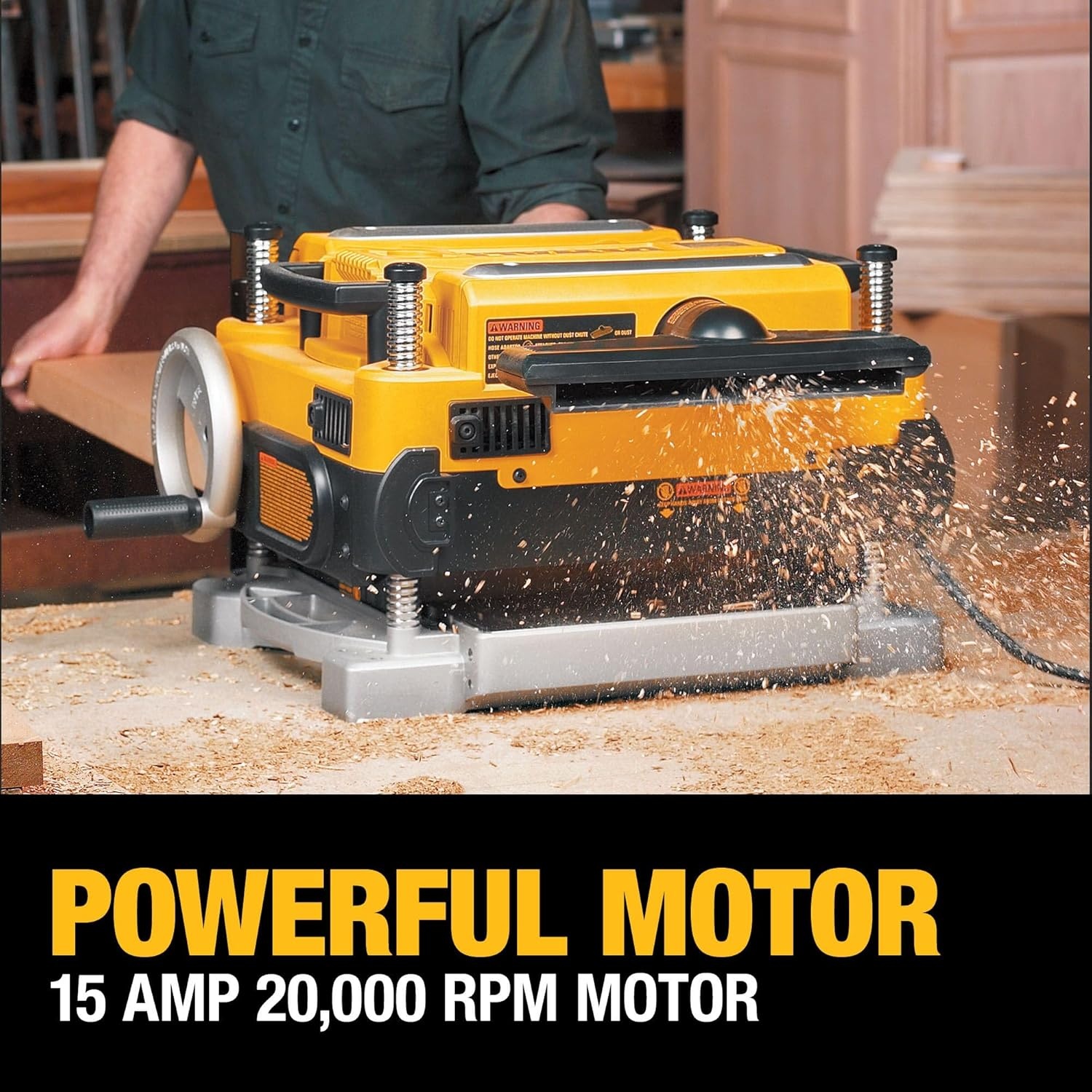 image:imageDEWALT Thickness Planer 13inch Wood Planer Three Knife Two Speed 15 Amp 20000 RPM Motor DW735X2Speed Planer 13