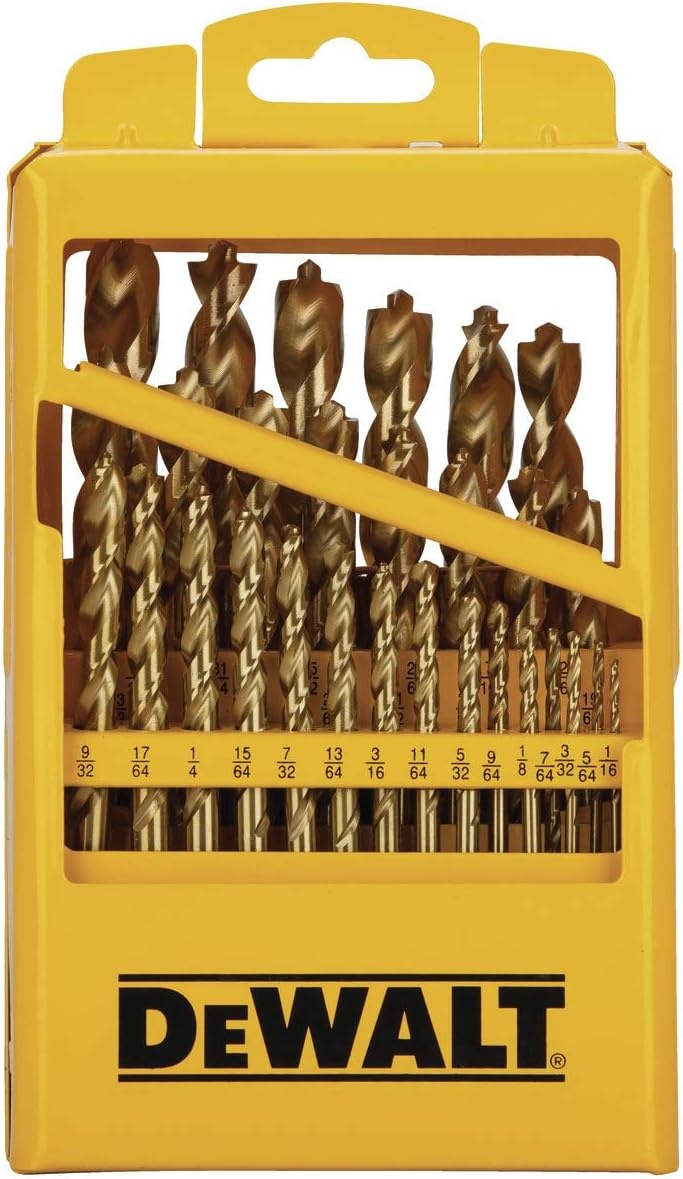 image:imageDEWALT Titanium Nitride Coated Drill Bit Set with Pilot Point 29Piece DW1369