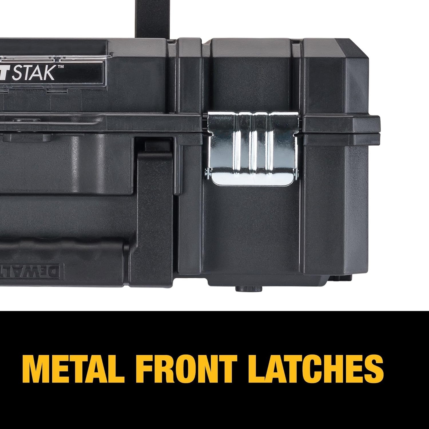 image:imageDEWALT Tool Box TSTAK II 13 In Flat Top Tool Storage Case Stackable Organizer Hard Case Portable Toolbox Heavy Duty Holds Up To 66 lbs DWST178071 Count Pack of 4