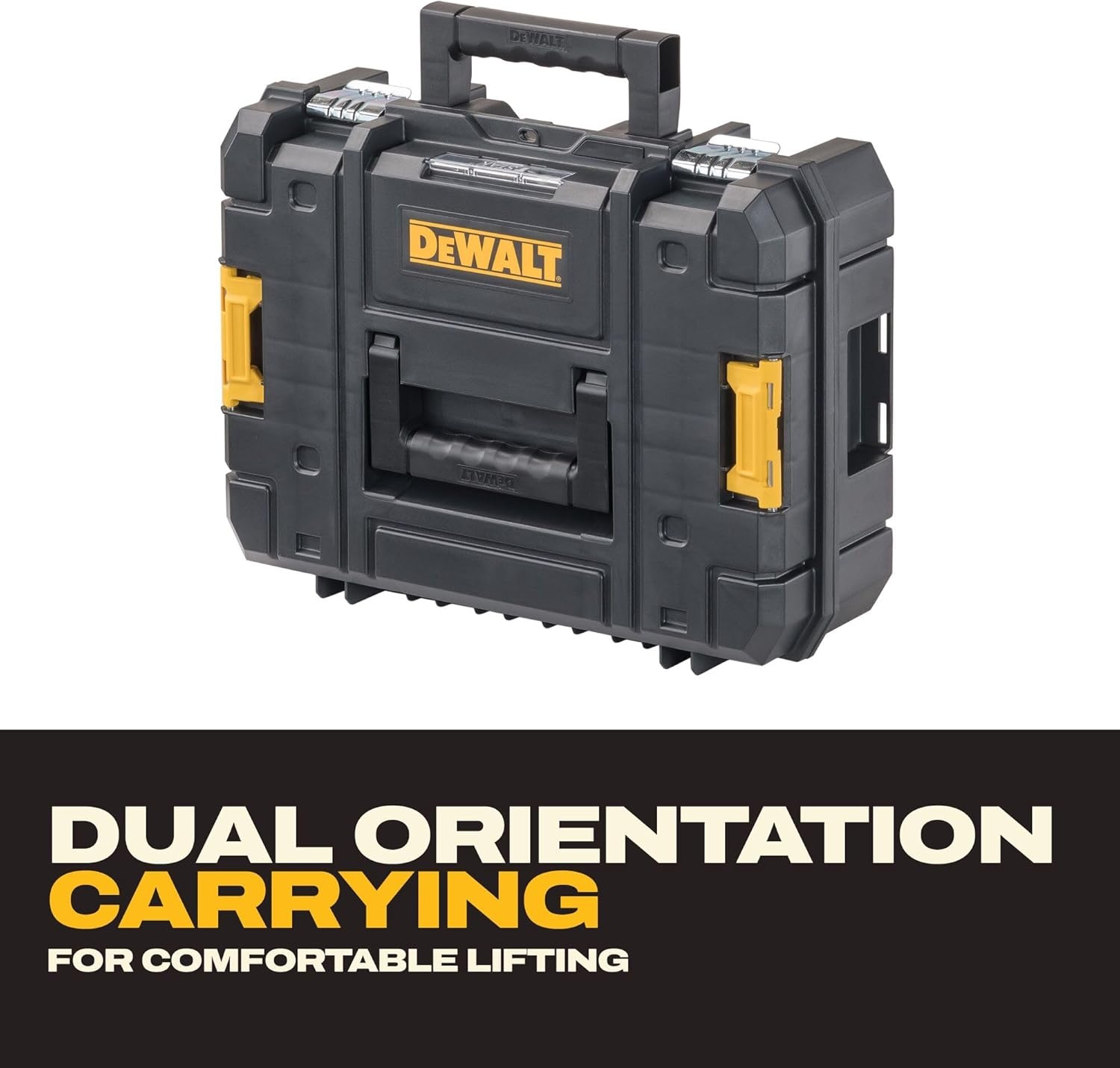 image:imageDEWALT Tool Box TSTAK II 13 In Flat Top Tool Storage Case Stackable Organizer Hard Case Portable Toolbox Heavy Duty Holds Up To 66 lbs DWST178071 Count Pack of 1
