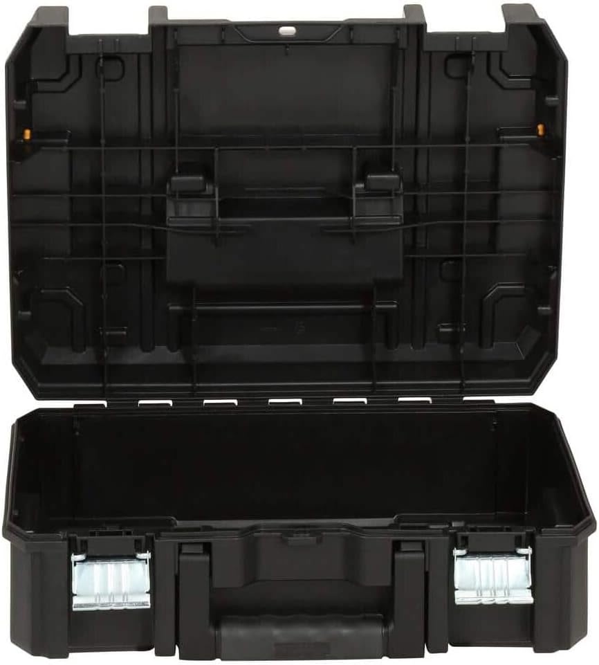 image:imageDEWALT Tool Box TSTAK II 13 In Flat Top Tool Storage Case Stackable Organizer Hard Case Portable Toolbox Heavy Duty Holds Up To 66 lbs DWST178071 Count Pack of 4