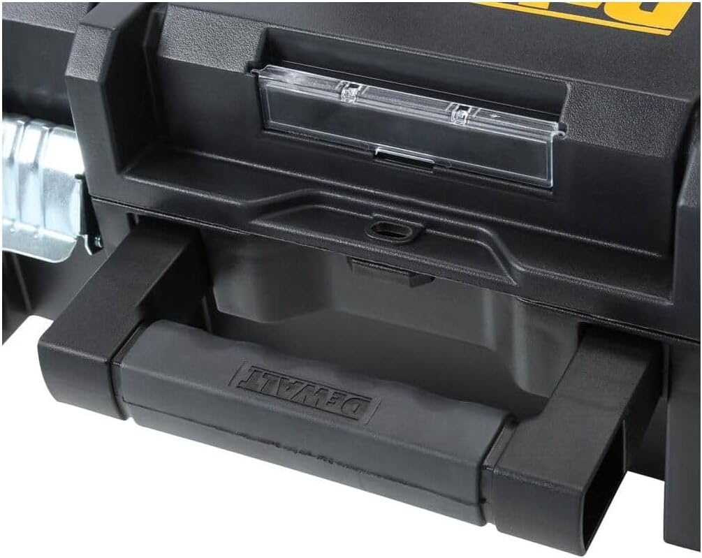 image:imageDEWALT Tool Box TSTAK II 13 In Flat Top Tool Storage Case Stackable Organizer Hard Case Portable Toolbox Heavy Duty Holds Up To 66 lbs DWST178071 Count Pack of 4