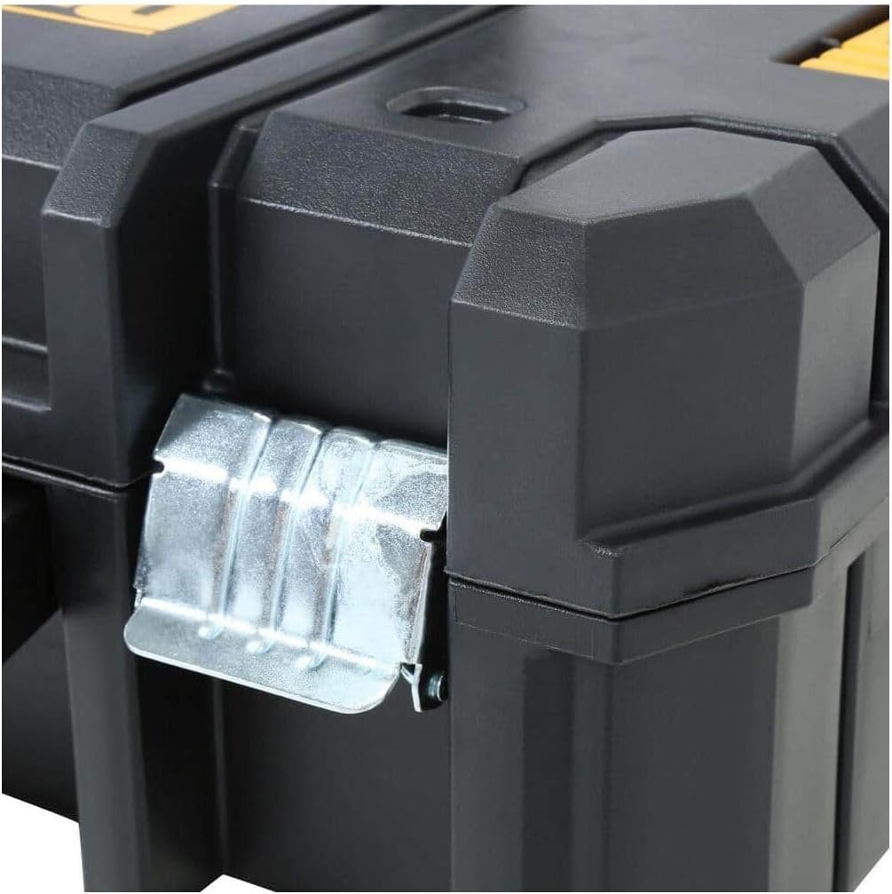 image:imageDEWALT Tool Box TSTAK II 13 In Flat Top Tool Storage Case Stackable Organizer Hard Case Portable Toolbox Heavy Duty Holds Up To 66 lbs DWST178071 Count Pack of 4