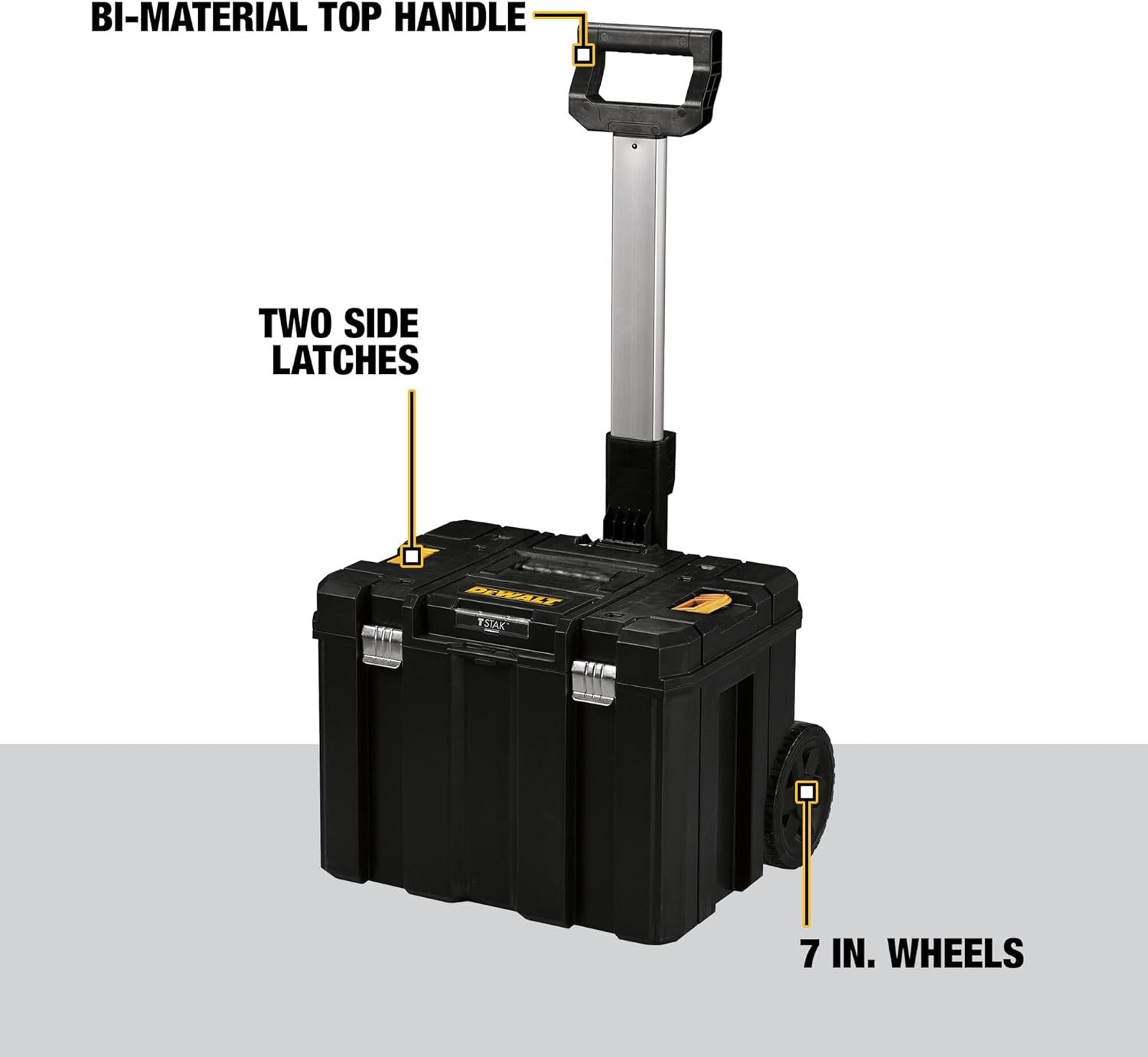 image:imageDEWALT Tool Box with Wheels Modular Large Rolling Tool Box With Telescopic Handle Portable Carrier Deep Stackable TSTAK Storage DWST17820