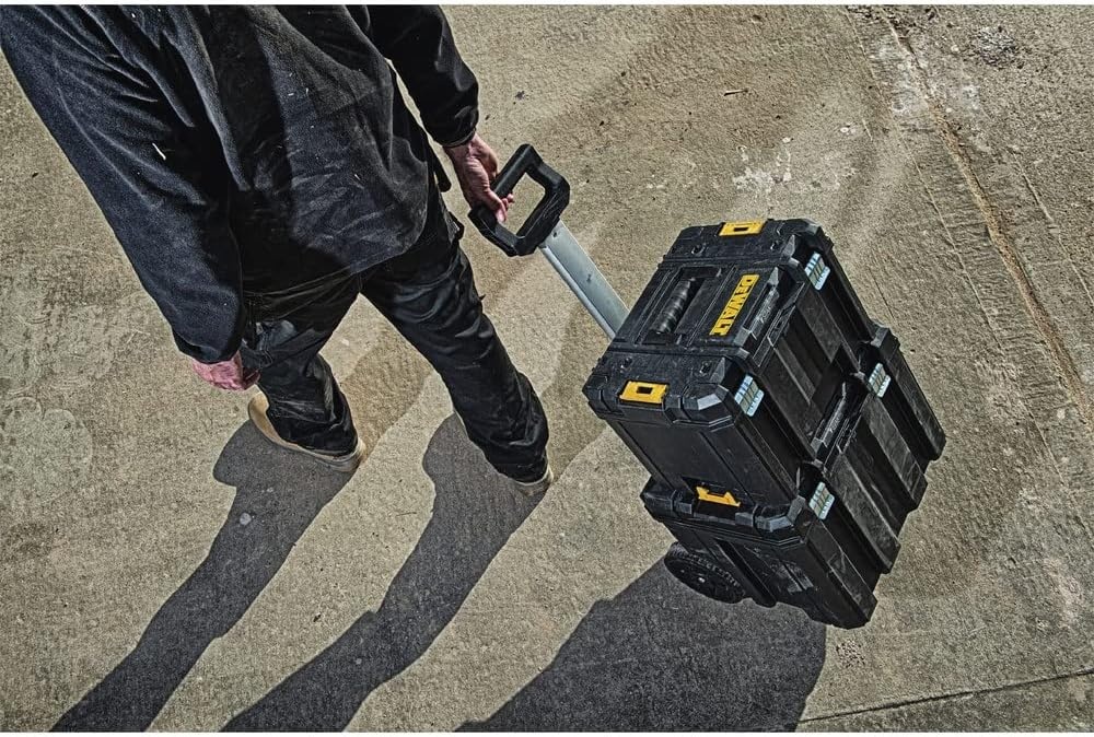 image:imageDEWALT Tool Box with Wheels Modular Large Rolling Tool Box With Telescopic Handle Portable Carrier Deep Stackable TSTAK Storage DWST17820