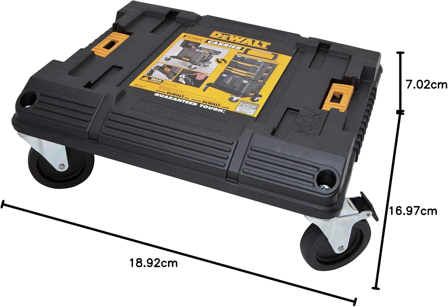 image:imageDEWALT Tool Storage Organizer Cart Use With TSTAK System Heavy Duty Wheels for Rolling Organizer for Jobsites DWST17889