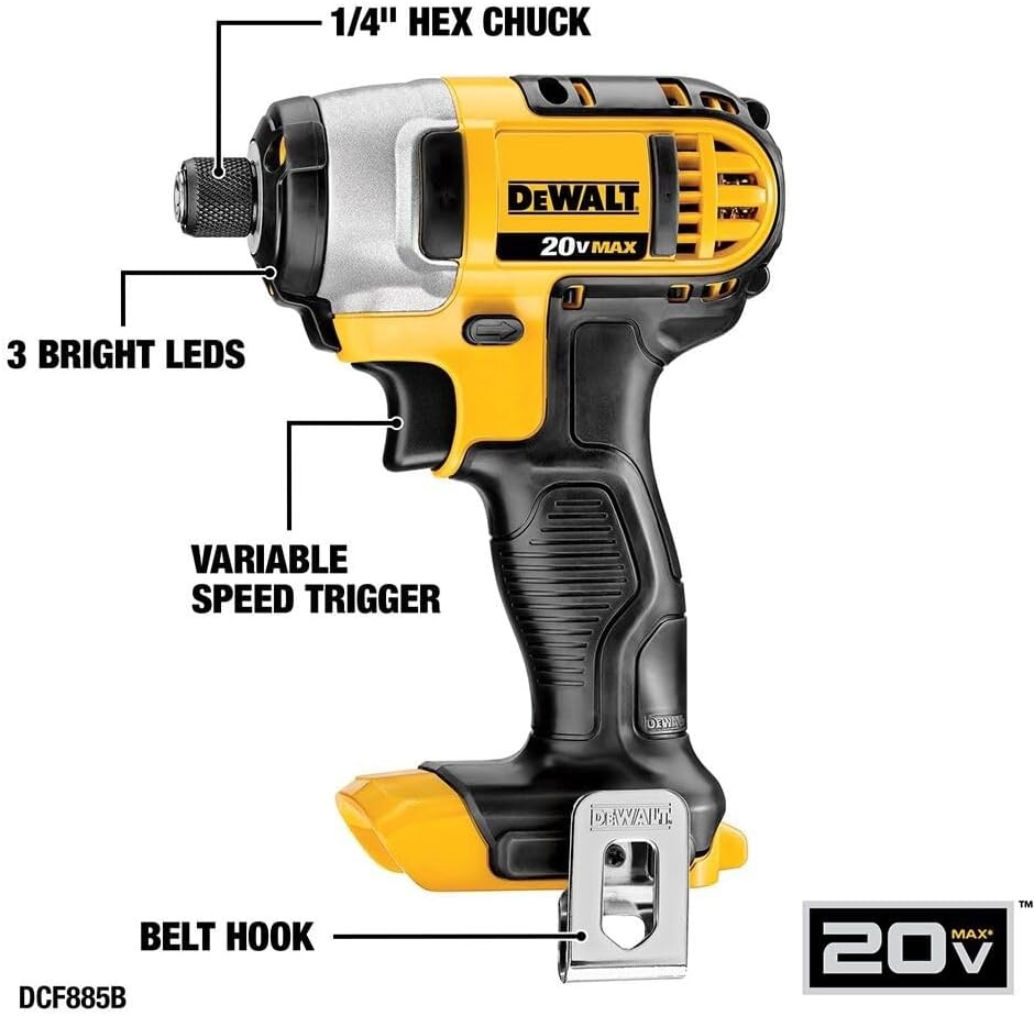 image:imageDEWALT Tools 5 Tool Power Tool Combo Kit Cordless Drill Impact Driver Saw Oscillating Multitool Set with 20V MAX Battery and Charger DCK551D1M120V MAX 5pc Tool Kit