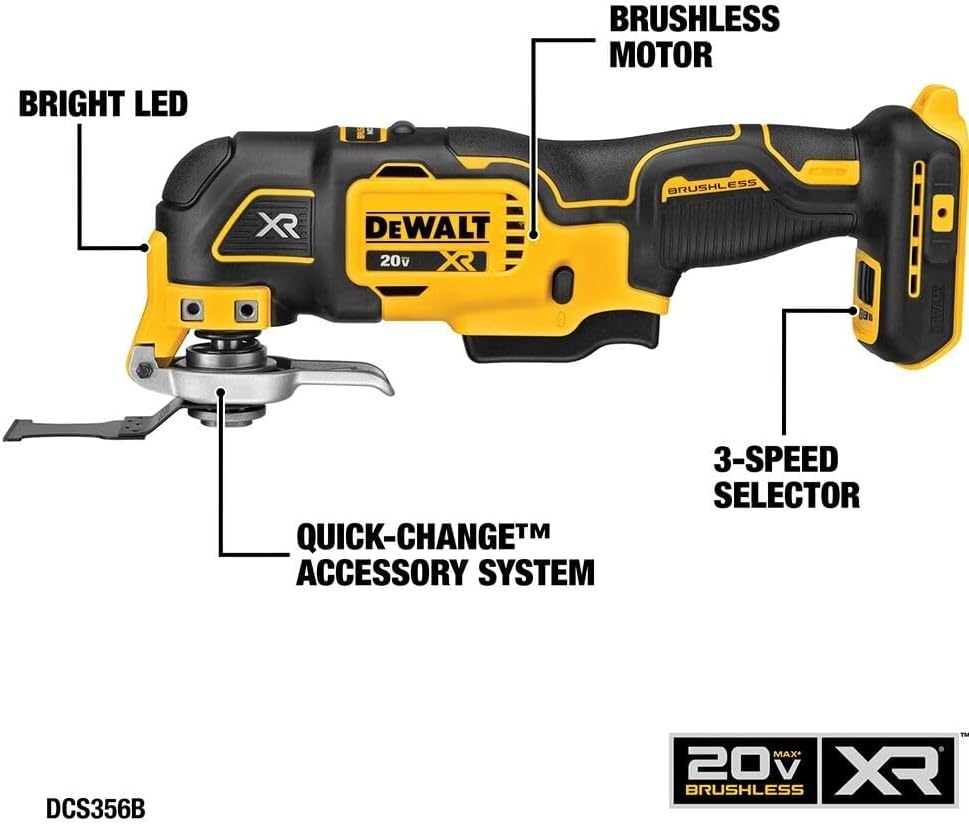 image:imageDEWALT Tools 5 Tool Power Tool Combo Kit Cordless Drill Impact Driver Saw Oscillating Multitool Set with 20V MAX Battery and Charger DCK551D1M120V MAX 5pc Tool Kit