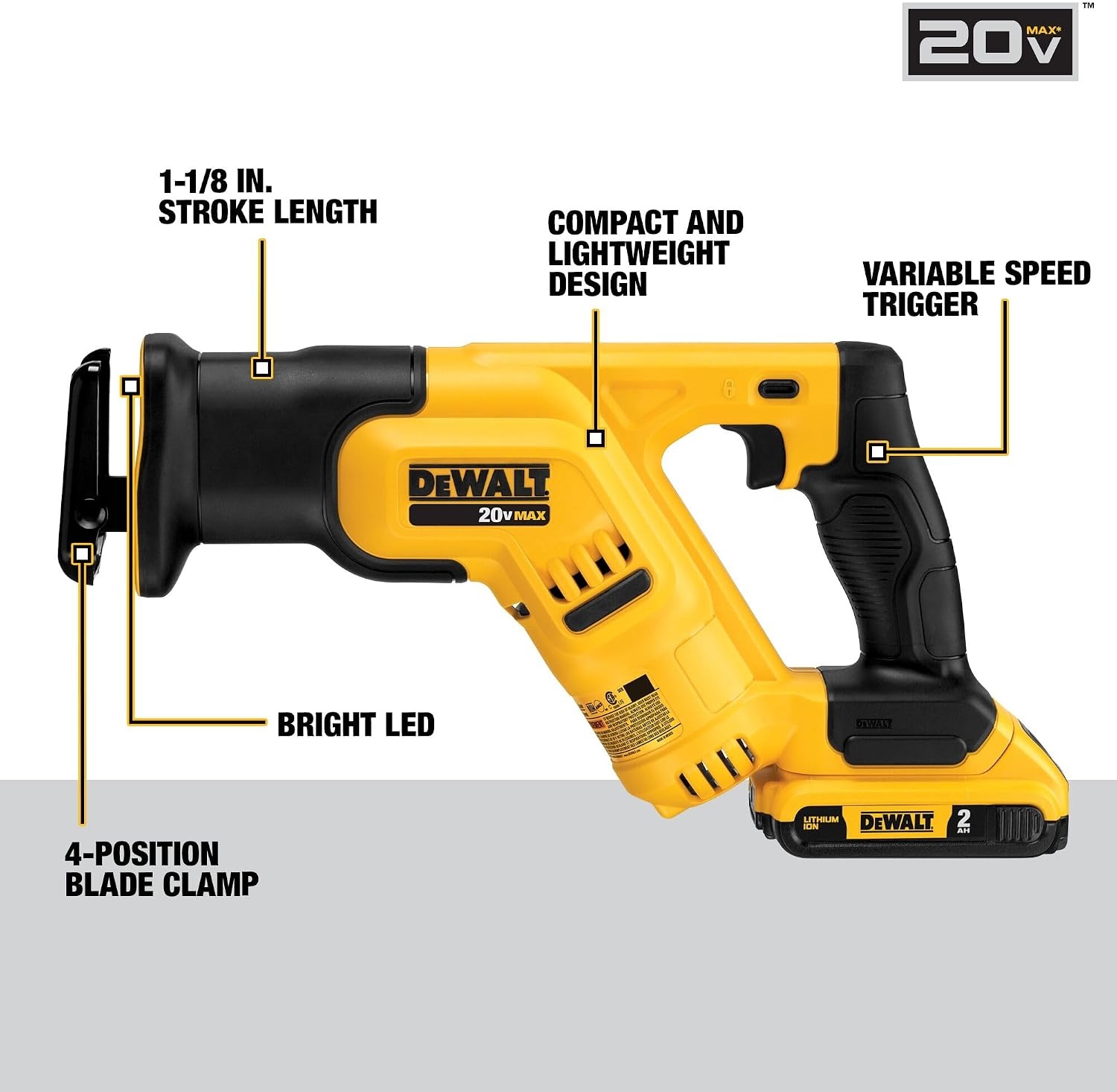 image:imageDEWALT Tools 5 Tool Power Tool Combo Kit Cordless Drill Impact Driver Saw Oscillating Multitool Set with 20V MAX Battery and Charger DCK551D1M1NEW 20V MAX 5pc Tool Kit