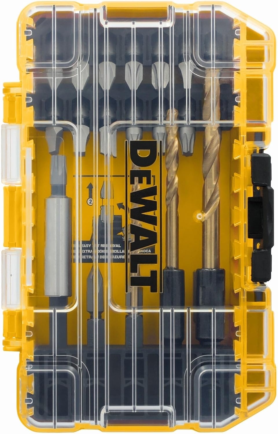 image:imageDEWALT Tough Grip 27 Pc Screwdriver Bit Set and Impact Drill Driver Bit Set Extra Durable Heavy Duty Torsion Zone Technology DWAF2504TG