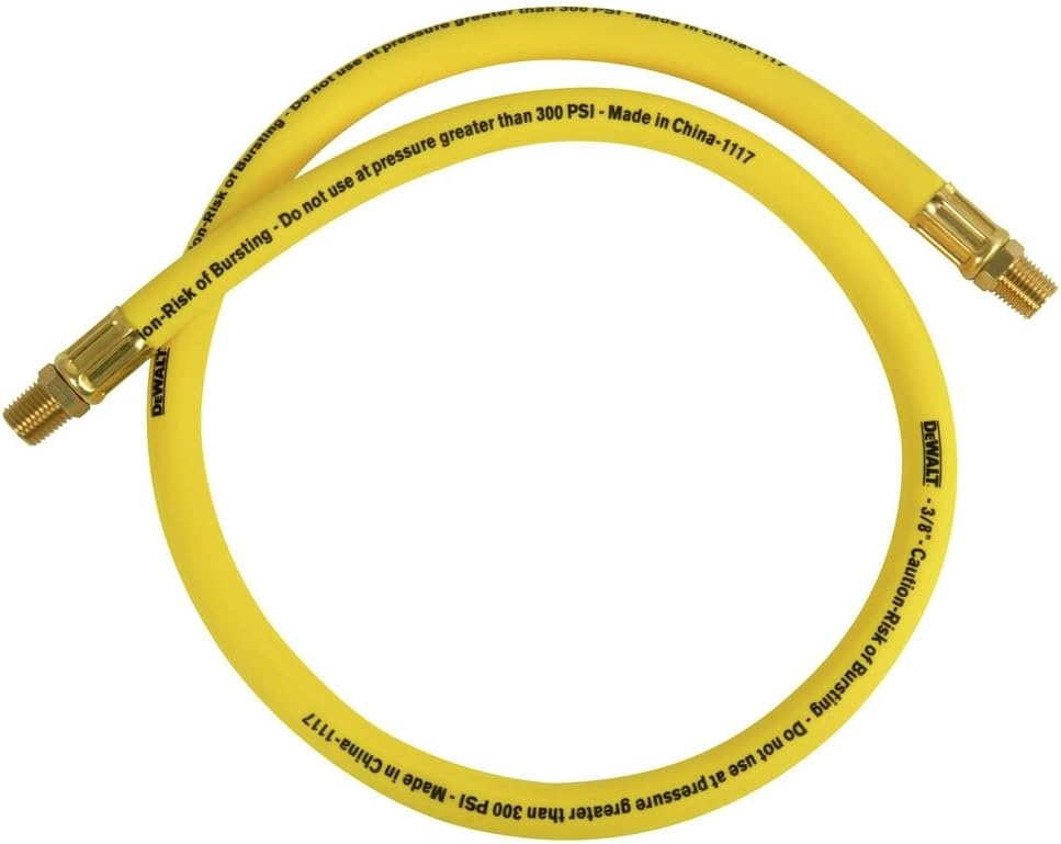 image:imageDeWalt DXCM0120208 38 x 3 Premium Hybrid Whip Hose Yellow