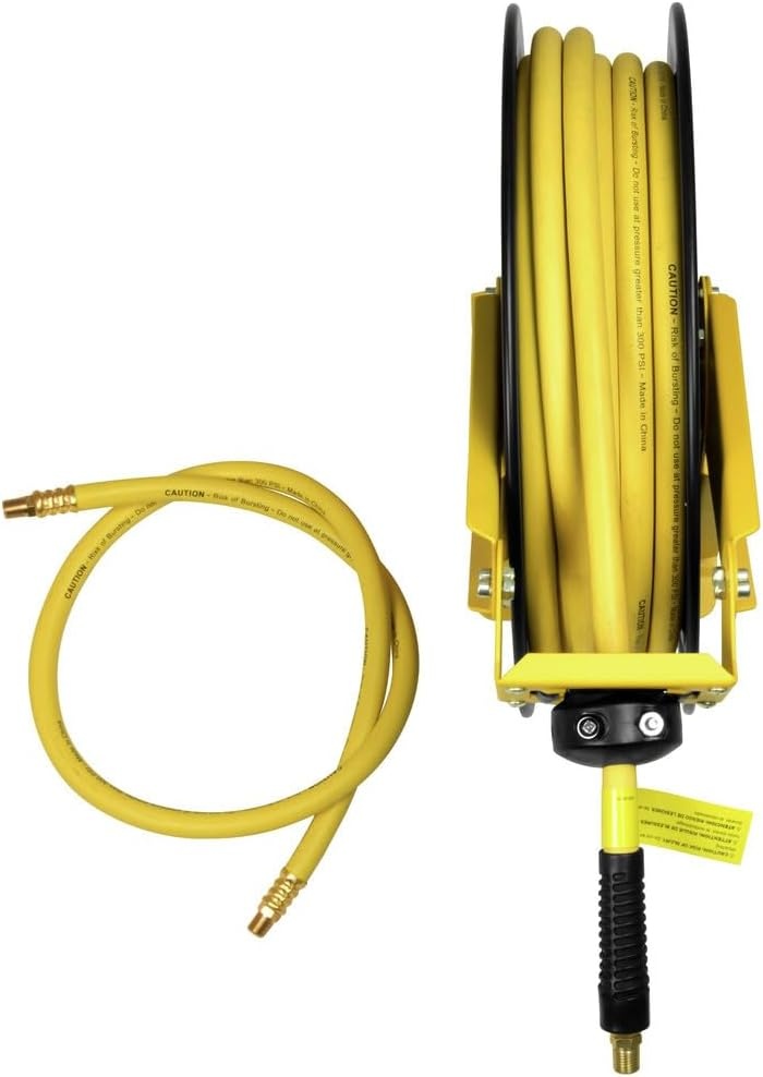 image:imageDeWalt DXCM0240343 Double Arm Hose Reel with 38 x 50 Premium Rubber Hose