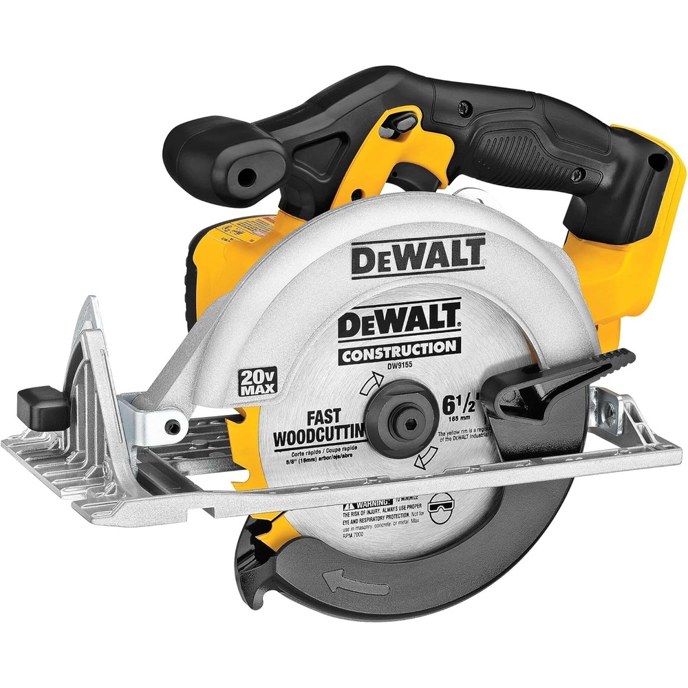 image:imageDEWALT 20V MAX Circular Saw Cordless Sidewinder Style Portable 612Inch Blade 5150 RPM 050 Degree Bevel Capability Battery Not Included DCS391BYellow