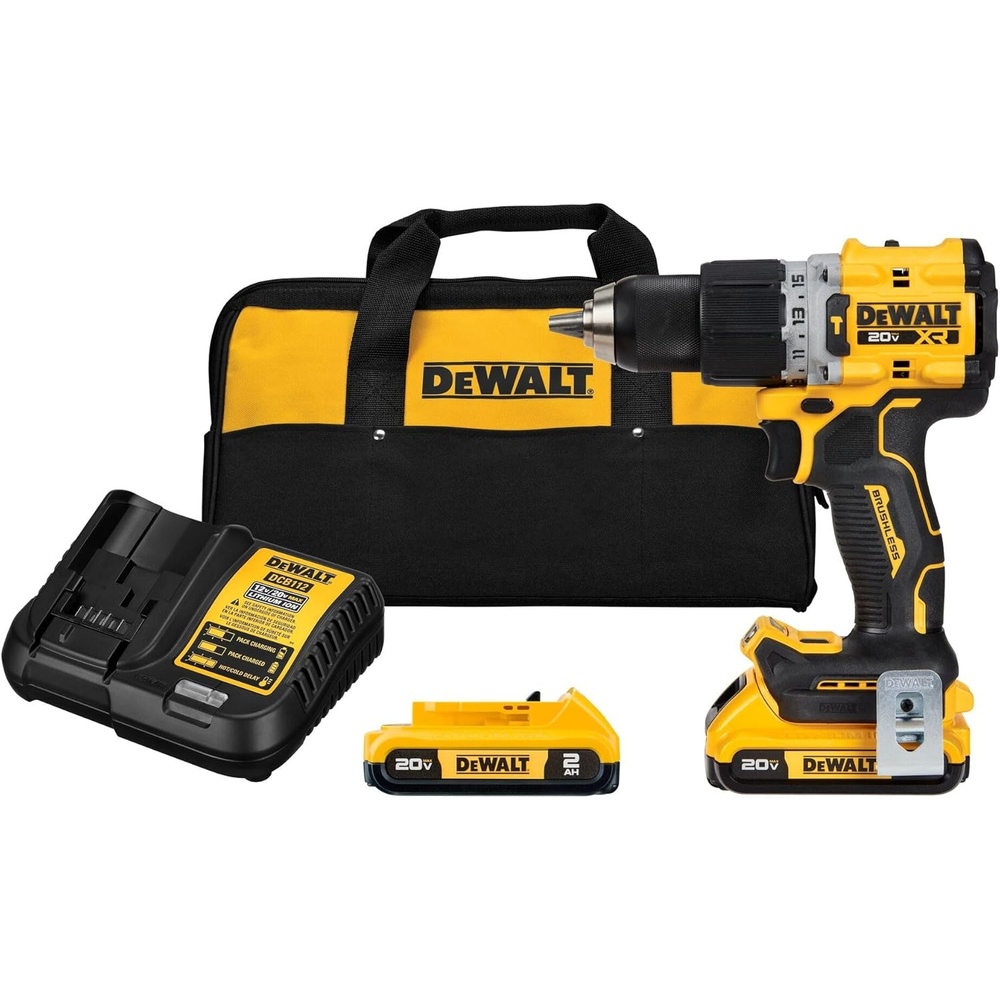 image:imageDEWALT 20V MAX XR Brushless Cordless 12 in Hammer DrillDriver Kit DCD805D2 Yellow