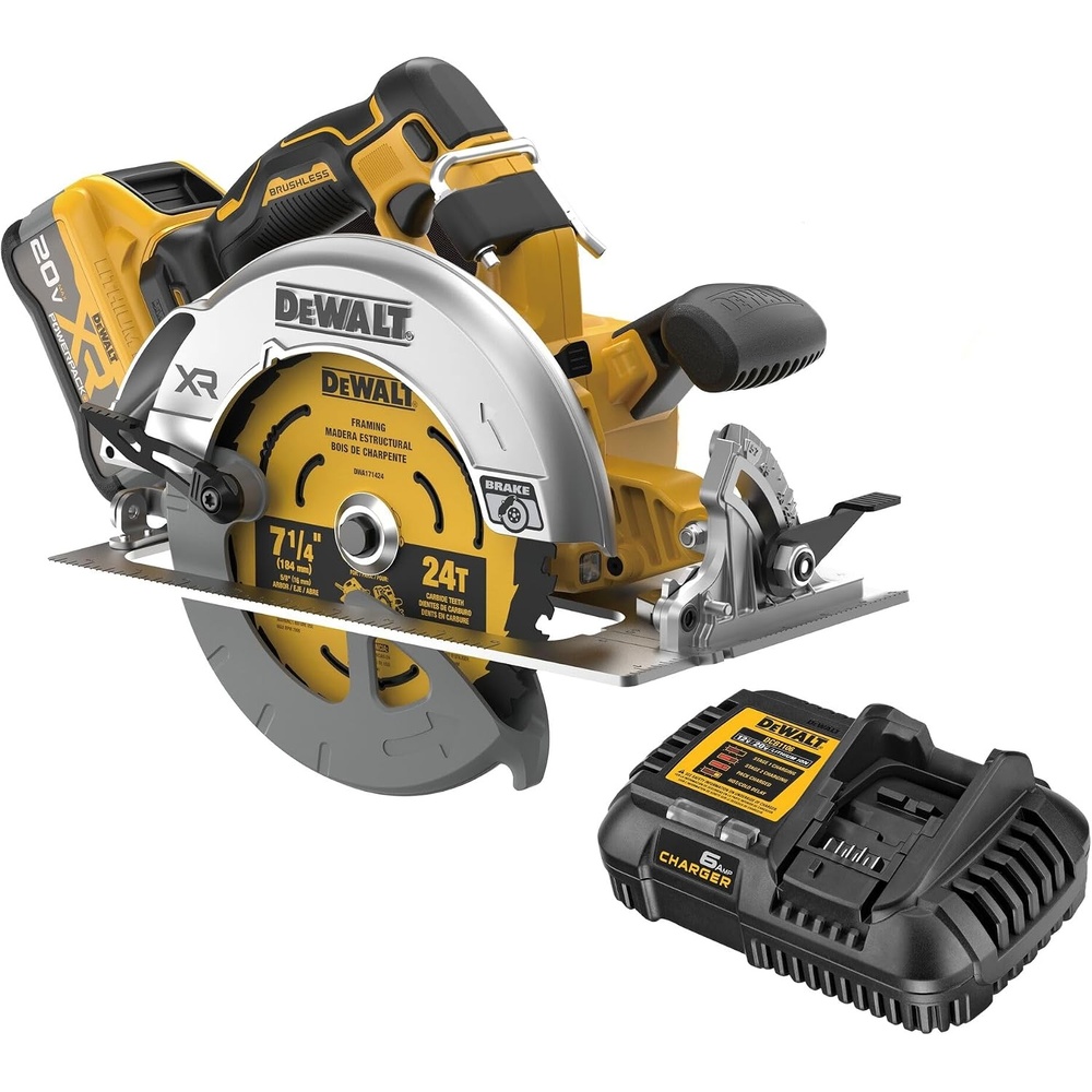 image:imageDEWALT 20V MAX XR Brushless Cordless 714 in Circular Saw Kit with Battery and Charger DCS590WW120V MAX XR