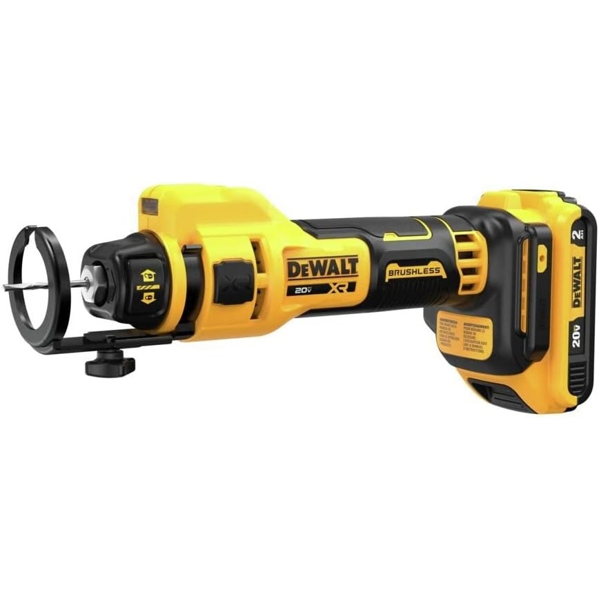 image:imageDEWALT 20V MAX XR Brushless Drywall CutOut Tool Tool Only DCE555BKit with 2 Batteries