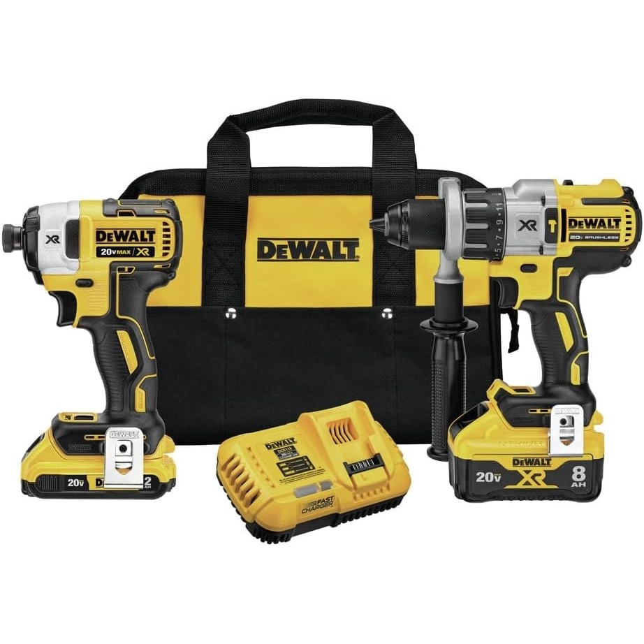 image:imageDEWALT 20V MAX XR Cordless Drill Combo Kit Hammer Drill amp Impact Driver with Battery and Charger Included Power Detect Technology DCK299D1W1