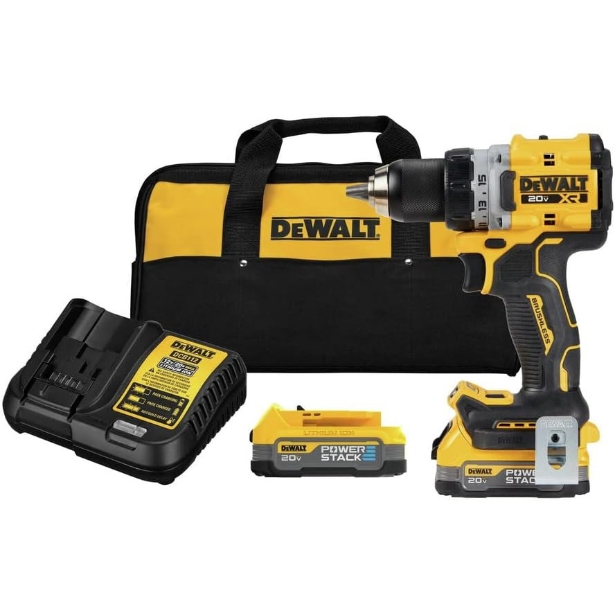 image:imageDEWALT 20V MAX XR Cordless Drill Kit Drill and Driver 12 Batteries Charger and Bag IncludedDCD800E2