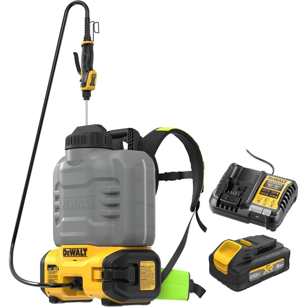 image:imageDEWALT 20V MAX XR High Capacity Concrete Chemical Sprayer Kit with OilResistant 5Ah Powerstack Battery and Charger DCCS1100GH1