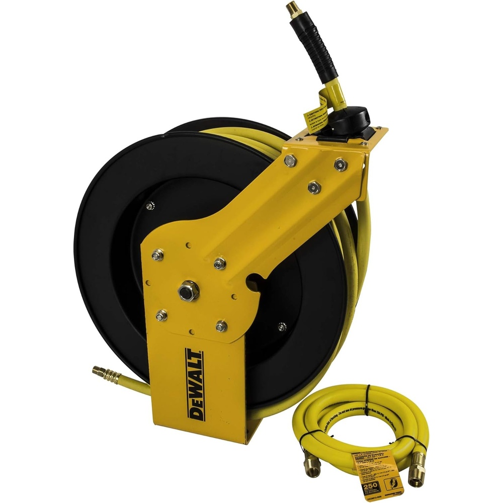 image:imageDEWALT 38 in x 50 ft Retractable Air Hose Reel with Rubber Hose