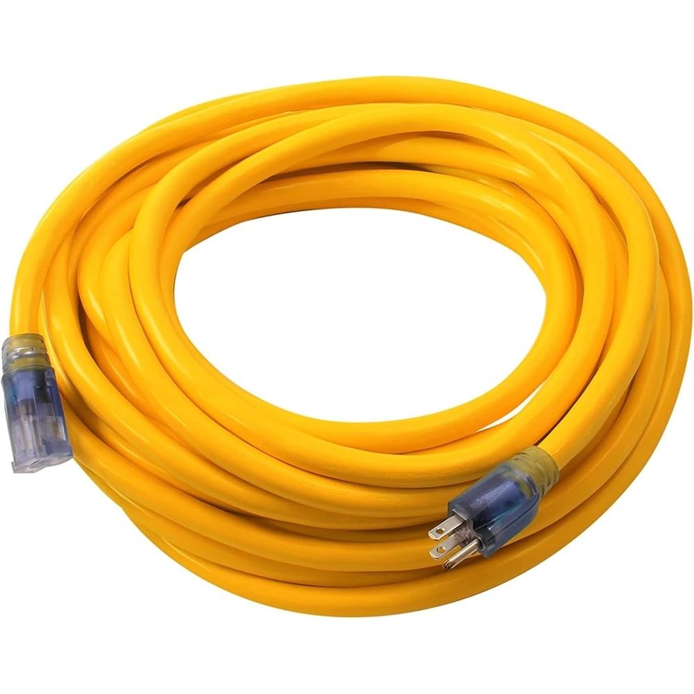 image:imageDEWALT 50 Foot 123 SJTW Lighted Extension Cord Heavy Duty Outdoor Waterproof Weatherproof Heat amp Corrosion Resistant Industrial Strength Light Up Prong Outlet Plug Power CordGreen