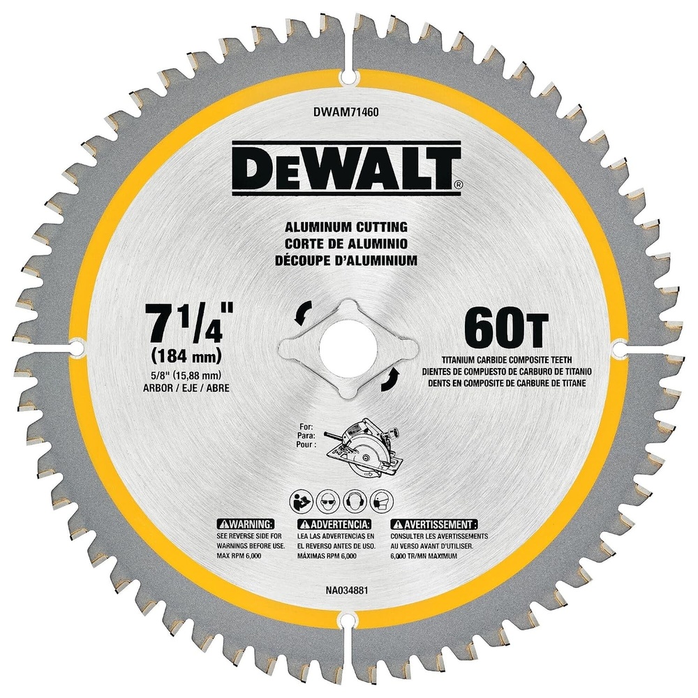 image:imageDEWALT 714In 60T Aluminum Saw Blade DWAM71460