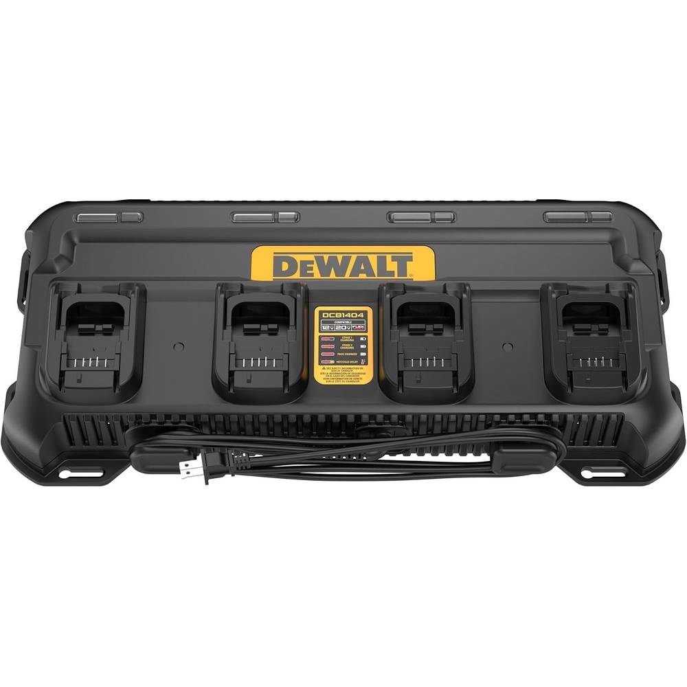 image:imageDEWALT Battery Charger 12V MAX 20V MAX FLEXVOLT 20V60V MAX 4 Amp Fast Charger Multiport Simultaneous Charging Station DCB1404