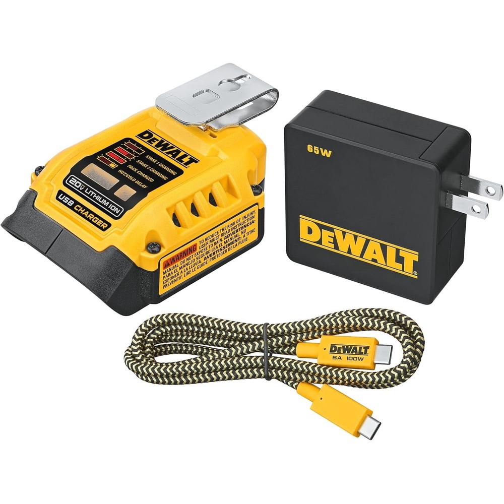 image:imageDEWALT Battery Charger and USB Wall Charging Kit DCB094K
