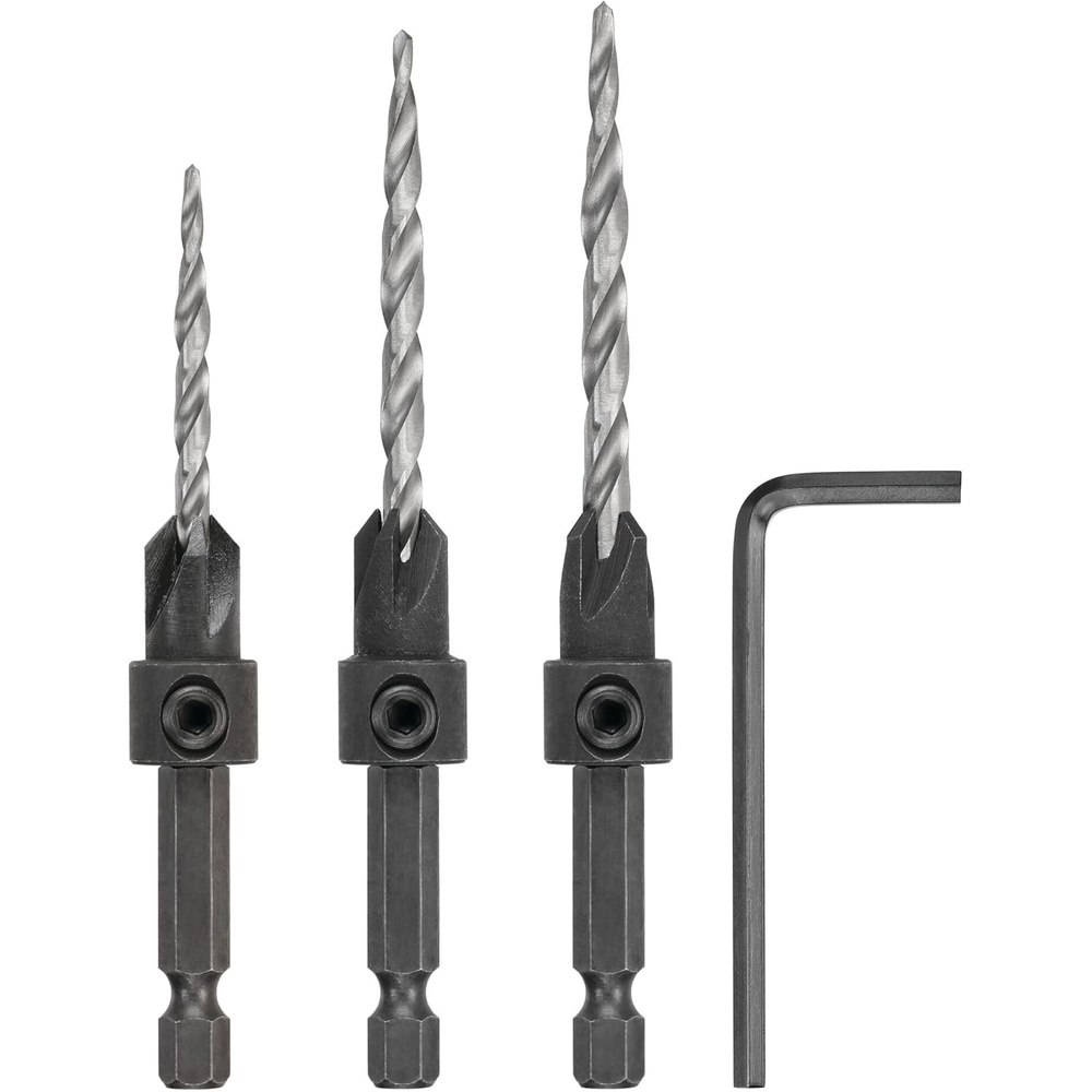 image:imageDEWALT Countersink Drill Bit Set 6 8 10 3Piece DW2535