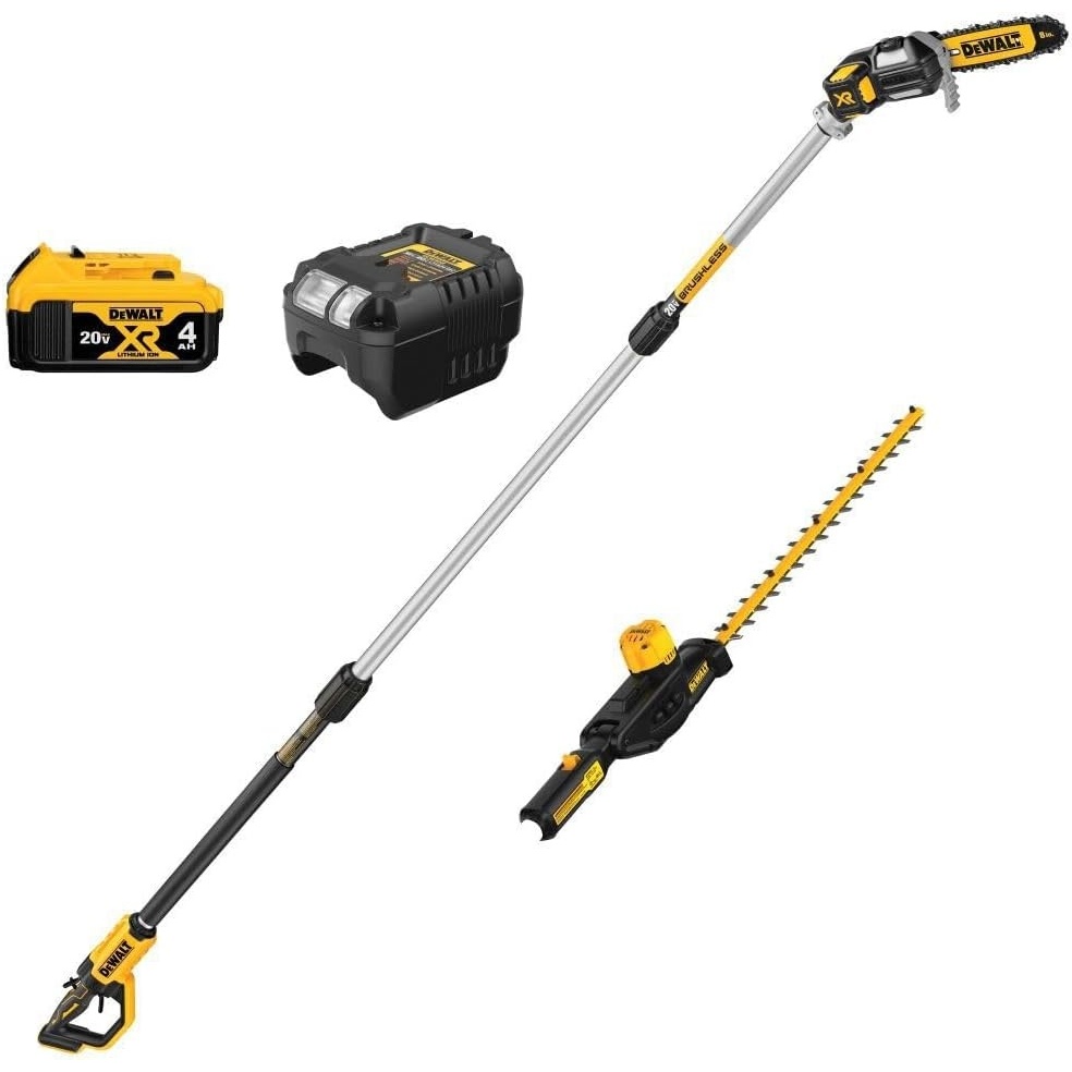 image:imageDEWALT DCKO86M1 20V MAX Cordless Pole Saw and Pole Hedge Trimmer Combo Kit