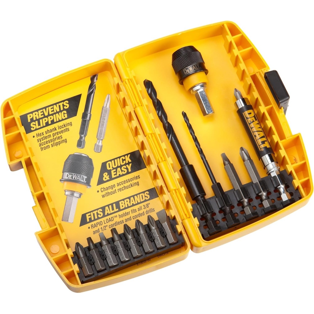 image:imageDEWALT DW2513 Rapid Load 15 Piece Drilling and Driving Set in Plastic Case