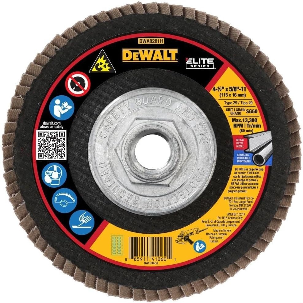 image:imageDEWALT DWA8280H 40G T29 XP Ceramic Flap Disc 412 x 5860G 58Inch Hub