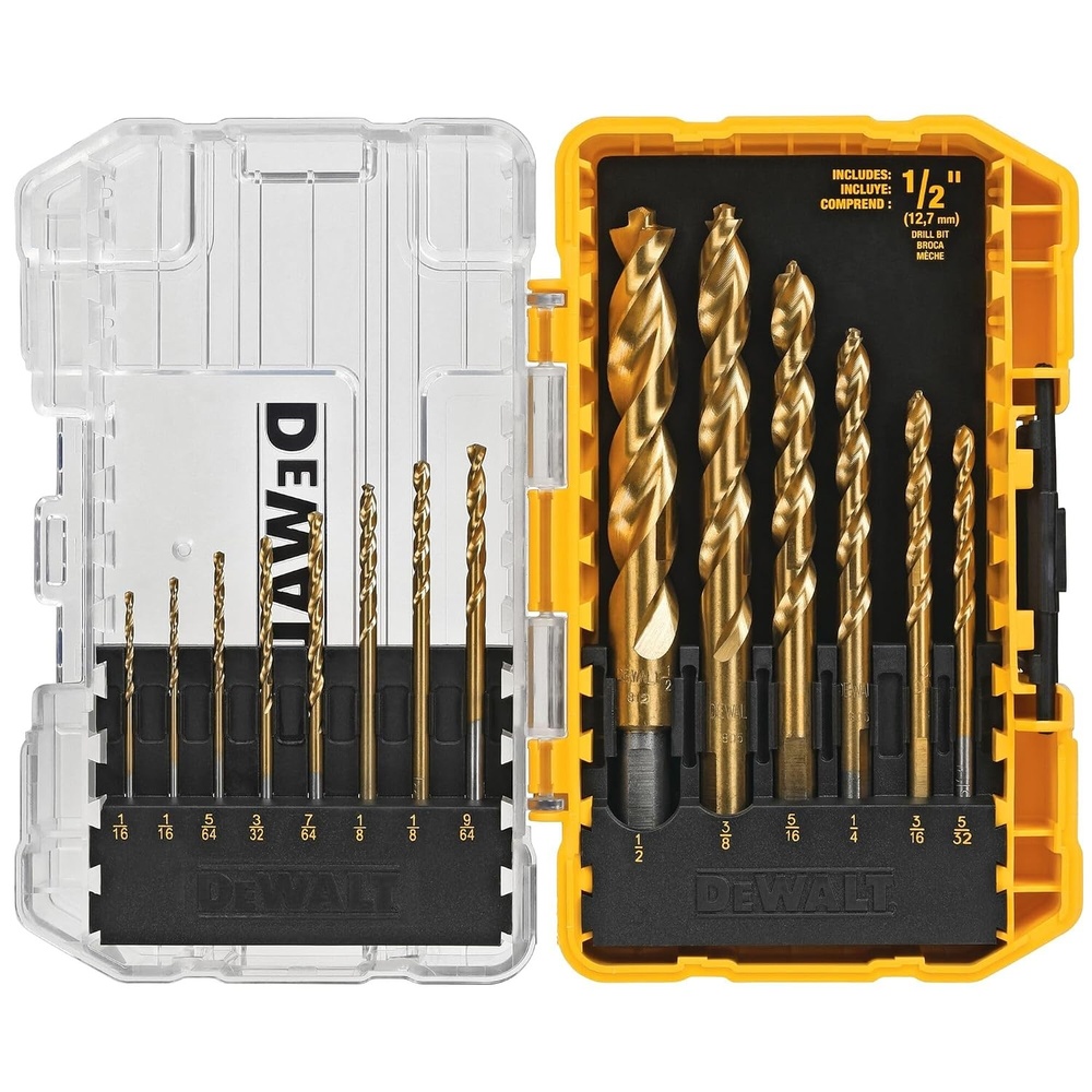 image:imageDEWALT Drill Bit Set Titanium Nitride Coated 14Piece DW1354DW1354