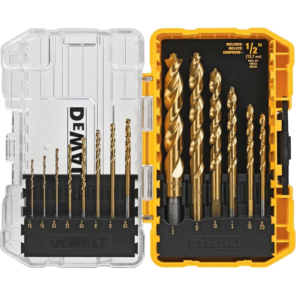 image:imageDEWALT Drill Bit Set Titanium Nitride Coated 14Piece DW1354DW1354 Pack of 5