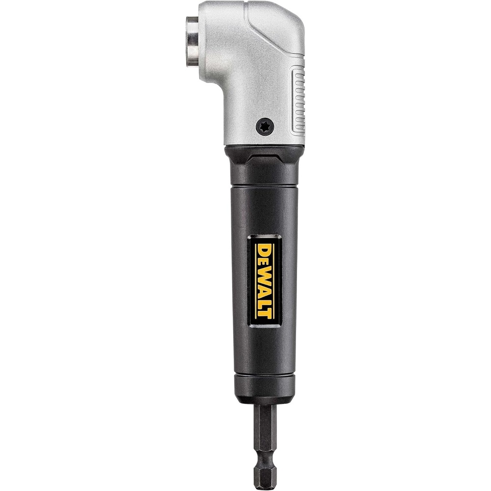 image:imageDEWALT Impact Ready 15 in Right Angle Drill Attachment Magnetic Compact Ergonomic 90 Degree Drill Adapter DWARA120 Compact 15 in Footprint MetalGear Case ImpactRated Fits 14 in InternalHex Drivers Magnetic Fastener Retention1 Count Pack of 1