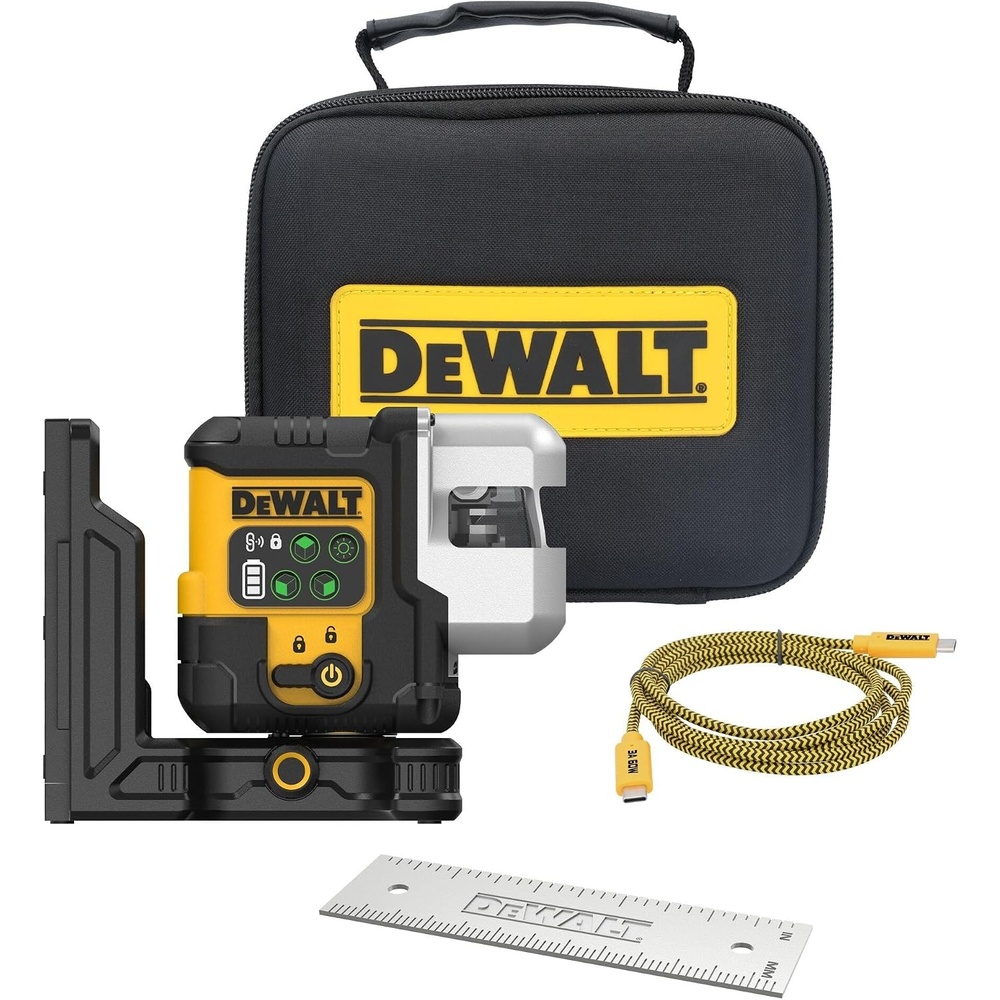 image:imageDEWALT Laser Level 360 Self Leveling 3 Way Green Laser Leveler Tool 12V MAX with 20Ah Battery Charger and Durable Carrying Case 100 Ft Tripod Compatible DW089LGLine Laset Base Kit