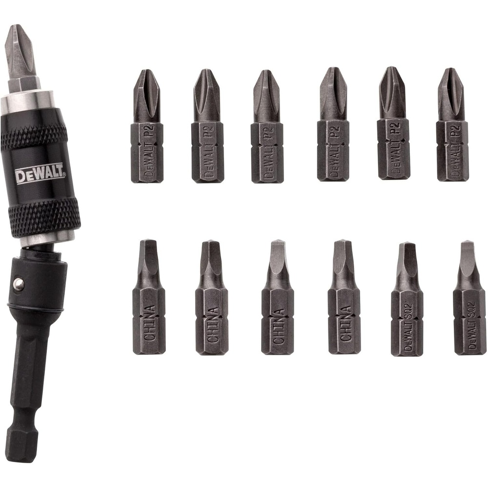 image:imageDEWALT Pivot Bit Holder Set with Screwdriving Bits and Magnetic Bit Holder 14 Piece DWPVTC14