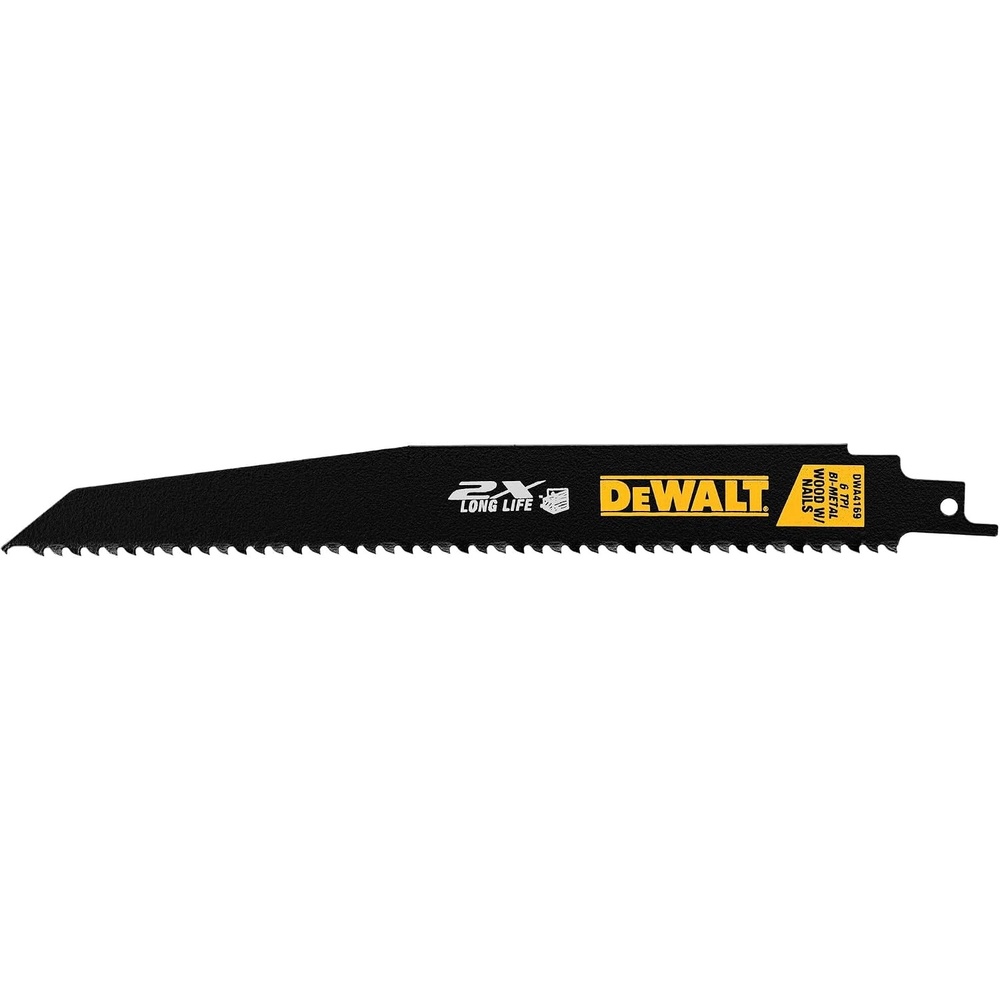 image:imageDEWALT Reciprocating Saw Blades BiMetal 6Piece Set DW48969 2X 6 TPI 5Pack