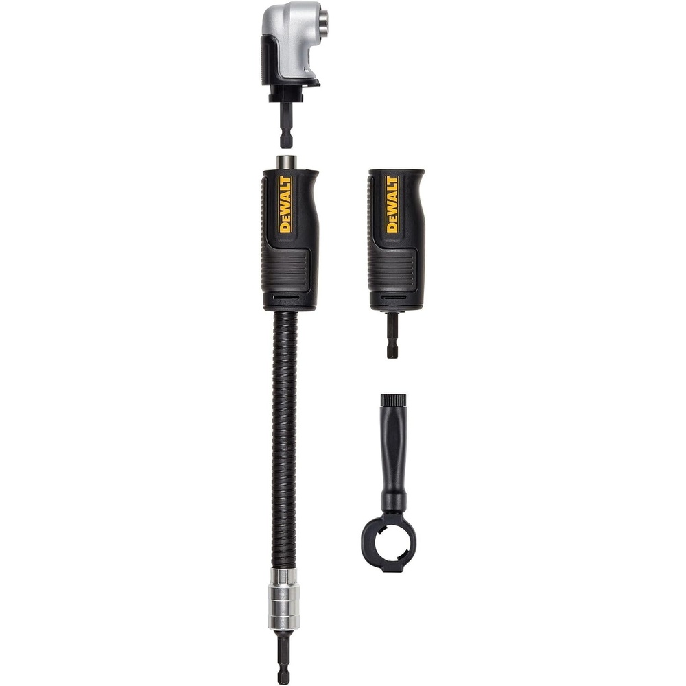 image:imageDEWALT Right Angle Drill Attachment 12 in 90 Degree Drill Adapter Compact 4in1 Modular FLEXTORQ Impact Ready Straight Flexible Shaft DWAMRASETFT12Inch Pack of 5