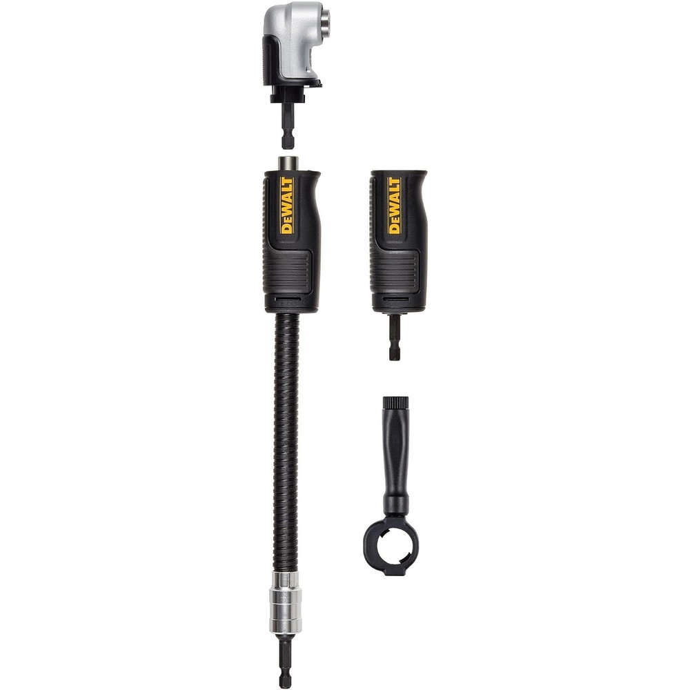 image:imageDEWALT Right Angle Drill Attachment 12 in 90 Degree Drill Adapter Compact 4in1 Modular FLEXTORQ Impact Ready Straight Flexible Shaft DWAMRASETFT12Inch