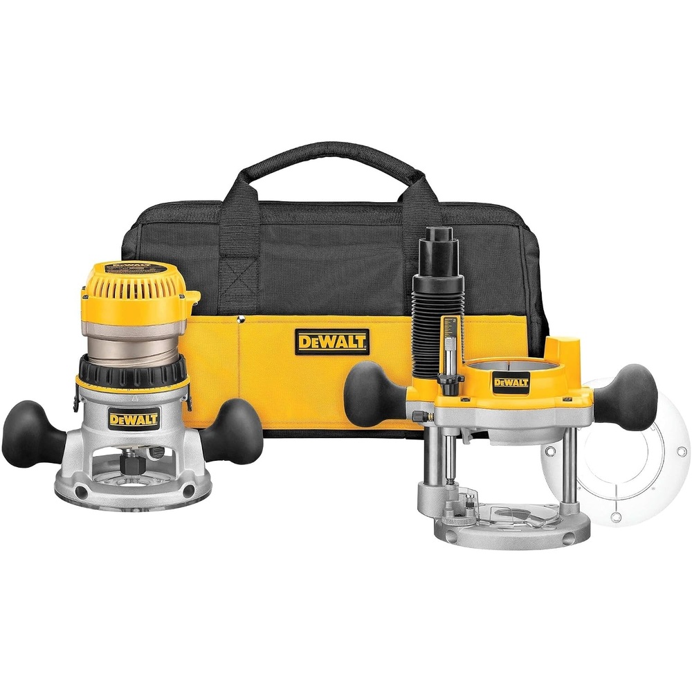 image:imageDEWALT Router Fixed and Plunge Base Kit Soft Start 12Amp 24000 RPM Variable Speed Trigger Corded DW618PKBRouter