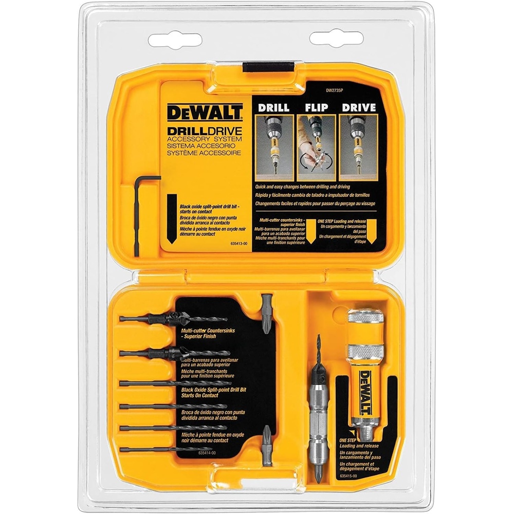 image:imageDEWALT Screwdriver Bit Set Drill Bit Set Flip Drive 12Piece DW2735P