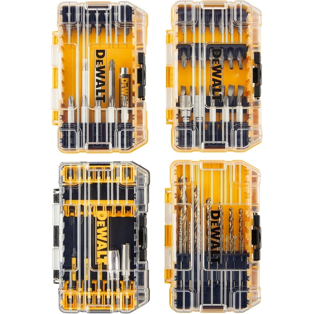 image:imageDEWALT Screwdriver Bit Set 100 Pc Impact Driver Bit Set with Drill Bits Magnetic Holder and Nut Drivers FlexTorq Impact Ready ToughCase Included DWA2FTS100One Size Pack of 5