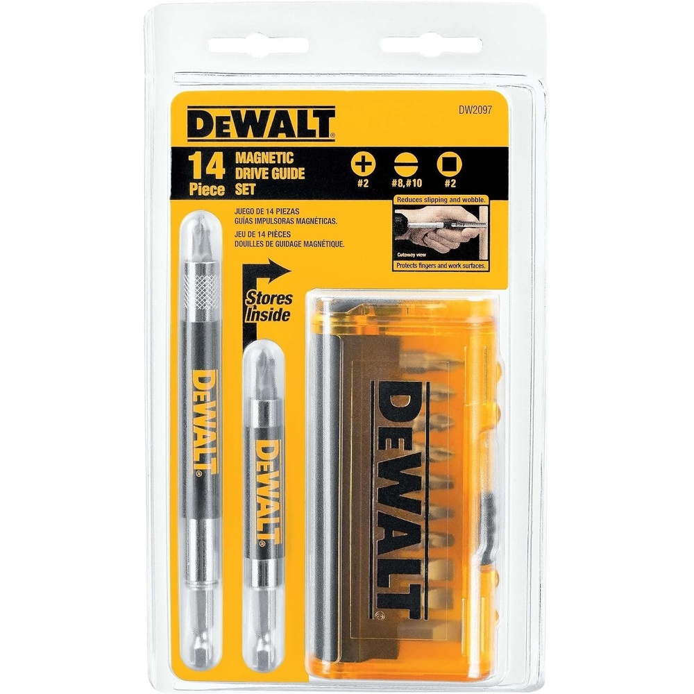 image:imageDEWALT Screwdriver Bit Set Magnetic Drive Guide 14Piece Pack of 1 DW2097CS1 Count Pack of 5