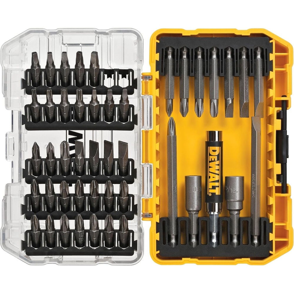 image:imageDEWALT Screwdriver Bit Set with Tough Case 45Piece DW2166 GreySilver Screwdriving Set with Tough CaseOne Size