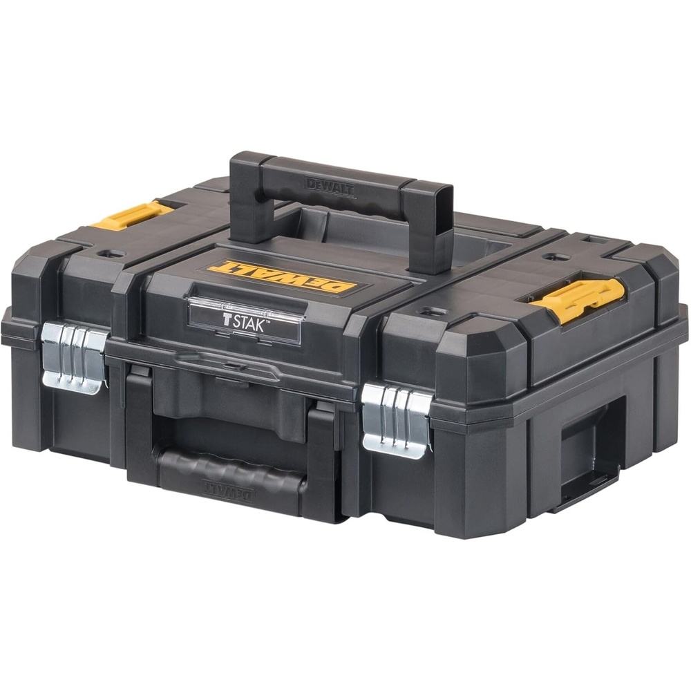 image:imageDEWALT Tool Box TSTAK II 13 In Flat Top Tool Storage Case Stackable Organizer Hard Case Portable Toolbox Heavy Duty Holds Up To 66 lbs DWST178071 Count Pack of 1