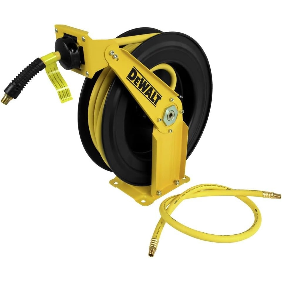 image:imageDeWalt DXCM0240343 Double Arm Hose Reel with 38 x 50 Premium Rubber Hose