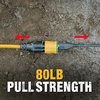 DEWALT 100 Foot Extension Cord Lighted Click-to-Lock 12/3 SJTW – Heavy Duty Outdoor, Weatherproof, Heat & Corrosion Resistant Industrial Strength Light Up Three Prong Outlet Plug Power Cord(100′)