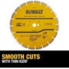 DEWALT 14 in Circular Saw Blade, Dry Wet, Segmented Rim Diamond Blade, 1 in Arbor Size, Extended Performance (DWA47421)